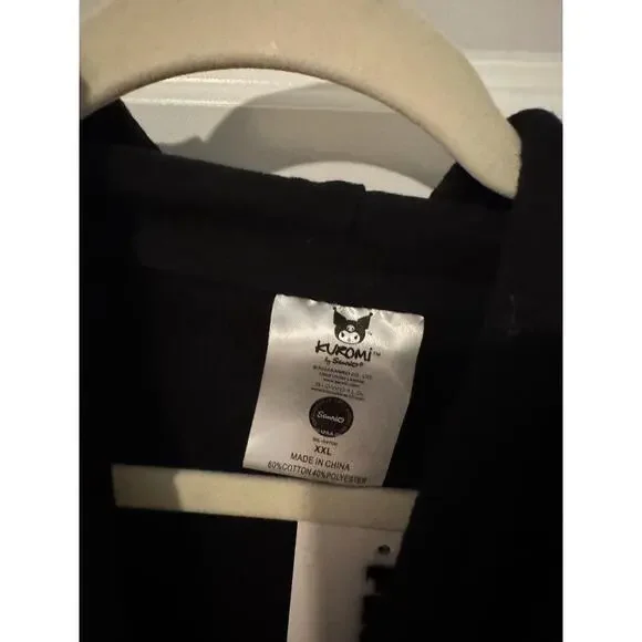 Sanrio Kuromi Black Cropped Hoodie with 3D Ears - Picture 5 of 5